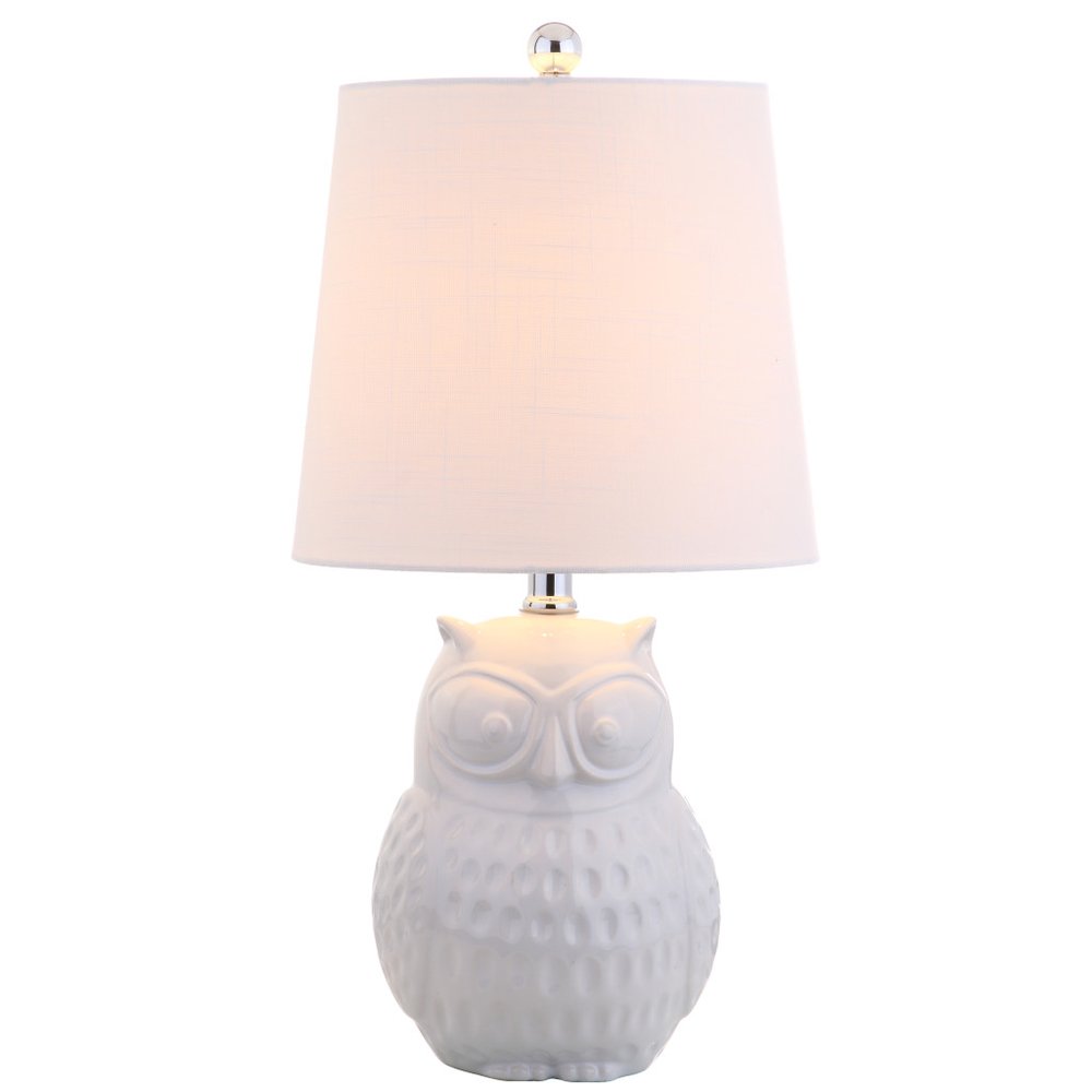 21" Clear Novelty Desk Lamp With Drum Shade HomeRoots