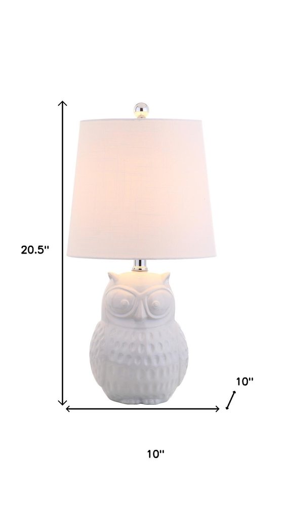 21" Clear Novelty Desk Lamp With Drum Shade HomeRoots