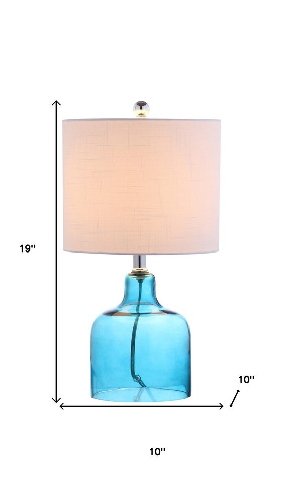 19" Clear Novelty Desk Lamp With Drum Shade HomeRoots