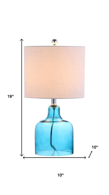 19" Clear Novelty Desk Lamp With Drum Shade HomeRoots