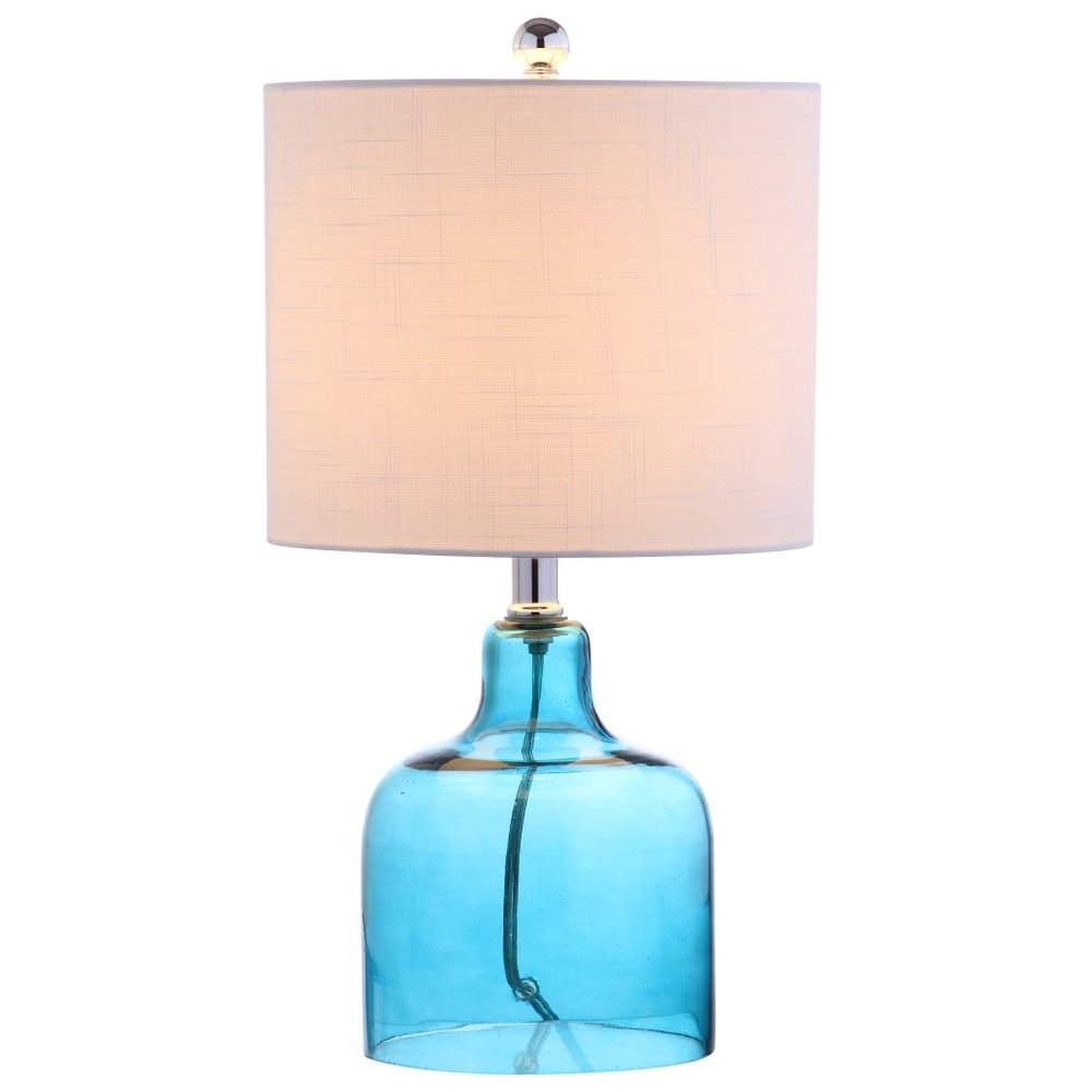 19" Clear Novelty Desk Lamp With Drum Shade HomeRoots