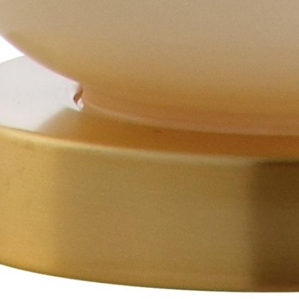 21" Gold Gourd Desk Lamp With Drum Shade — view 5