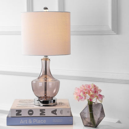 20" Silver Table Lamp With Drum Shade HomeRoots