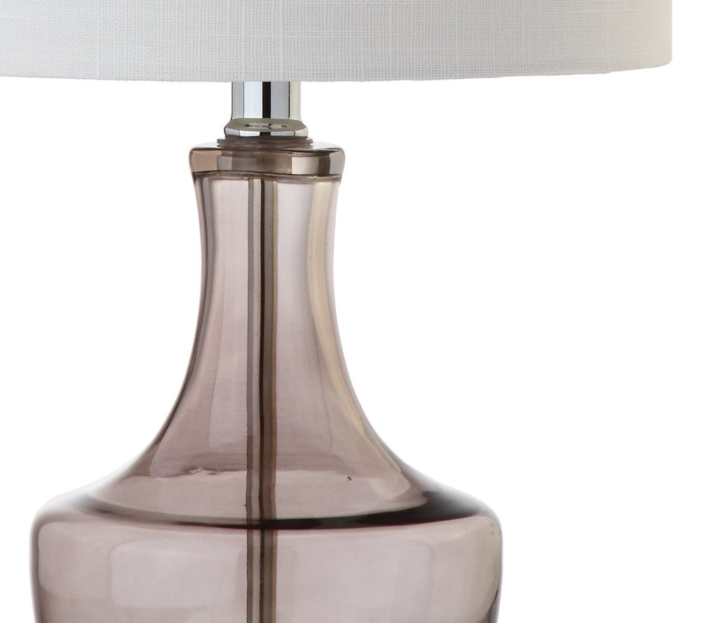 20" Silver Table Lamp With Drum Shade HomeRoots