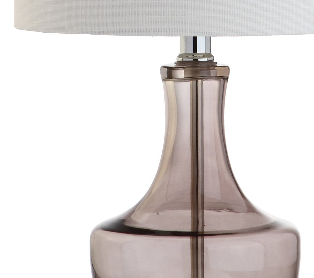 20" Silver Table Lamp With Drum Shade HomeRoots