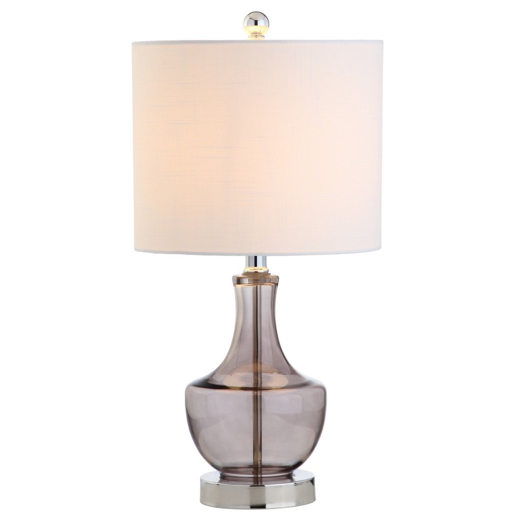 20" Silver Table Lamp With Drum Shade HomeRoots
