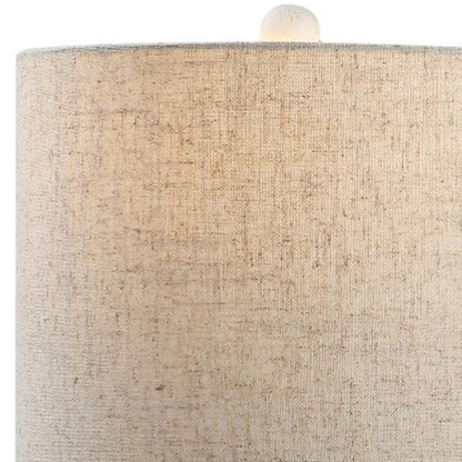 21" Antiqued White Antlers Desk Lamp With Drum Shade HomeRoots