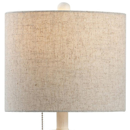 21" Antiqued White Antlers Desk Lamp With Drum Shade HomeRoots