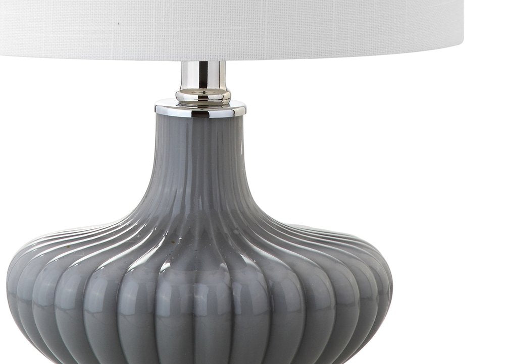 18" Clear Novelty Table Lamp With Drum Shade HomeRoots