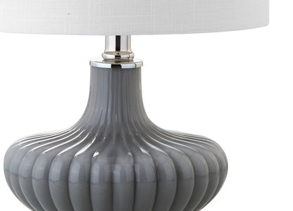 18" Clear Novelty Table Lamp With Drum Shade HomeRoots