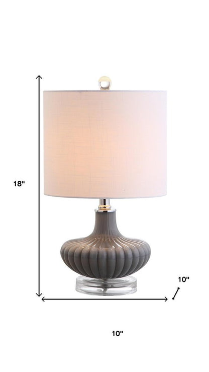 18" Clear Novelty Table Lamp With Drum Shade HomeRoots