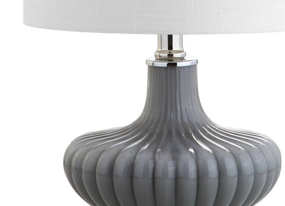 18" Clear Novelty Table Lamp With Drum Shade HomeRoots
