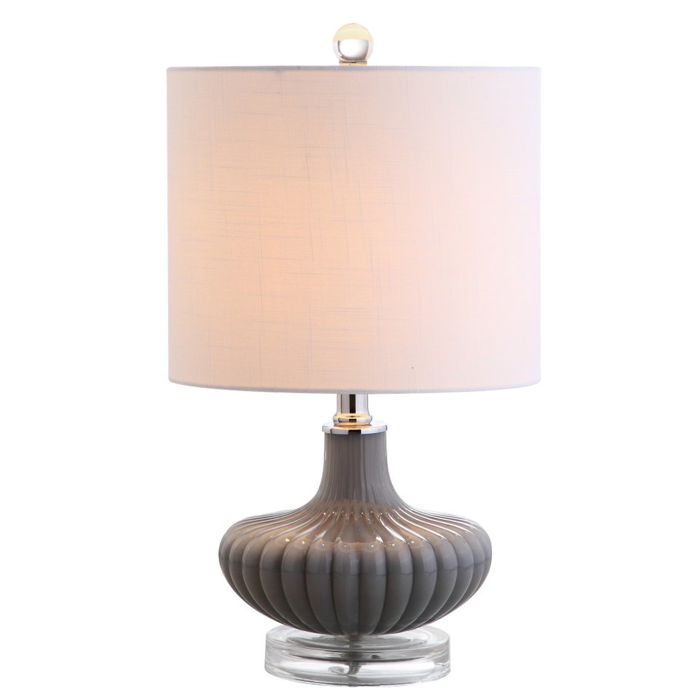 18" Clear Novelty Table Lamp With Drum Shade HomeRoots
