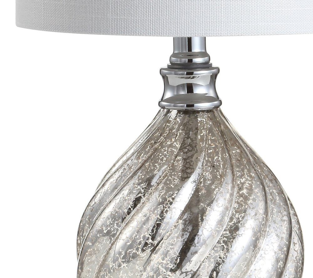 21" Silver Novelty Table Lamp With Globe Shade HomeRoots