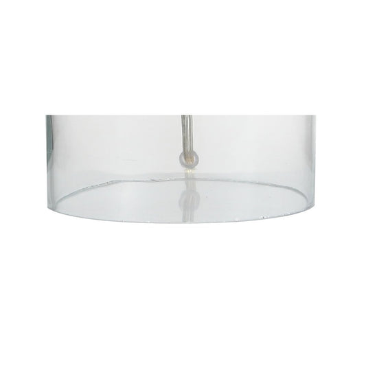 19" Silver Novelty Table Lamp With Drum Shade HomeRoots