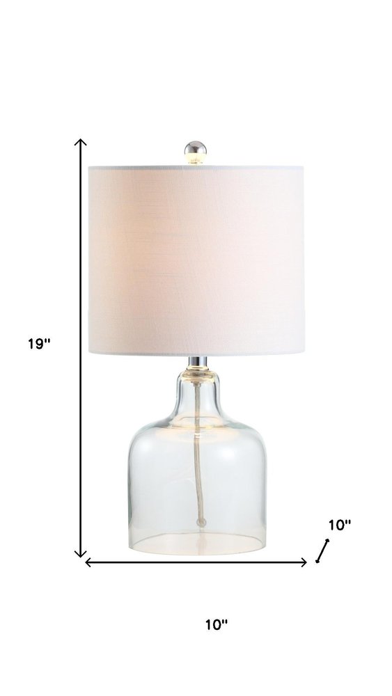 19" Silver Novelty Table Lamp With Drum Shade HomeRoots