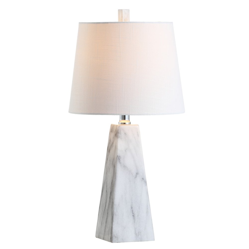 21" White Novelty Table Lamp With Empire Shade HomeRoots
