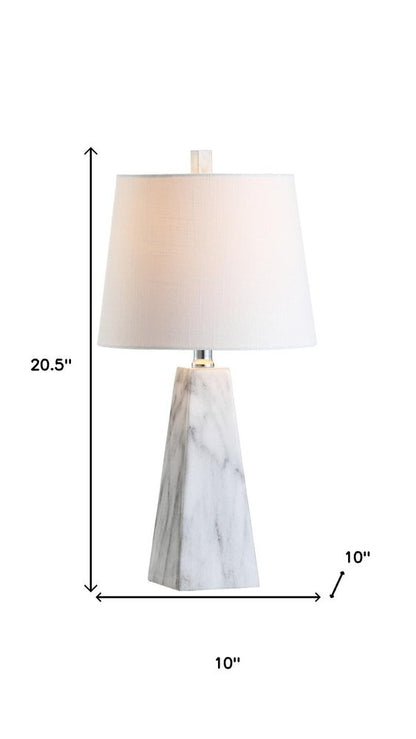 21" White Novelty Table Lamp With Empire Shade HomeRoots