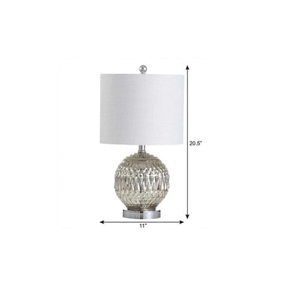 21" Silver Novelty Table Lamp With Globe Shade HomeRoots