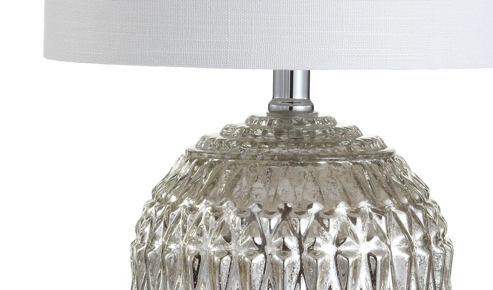 21" Silver Novelty Table Lamp With Globe Shade HomeRoots