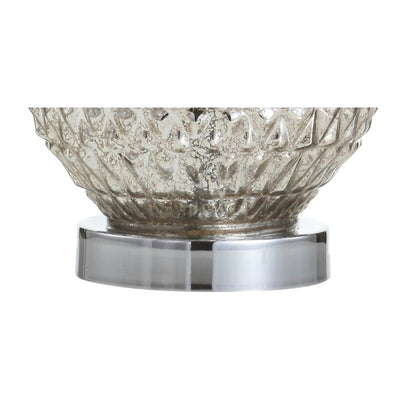 21" Silver Novelty Table Lamp With Globe Shade HomeRoots