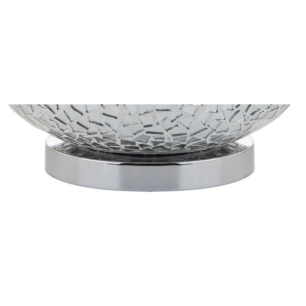26" Silver Novelty Table Lamp With Drum Shade — view 2