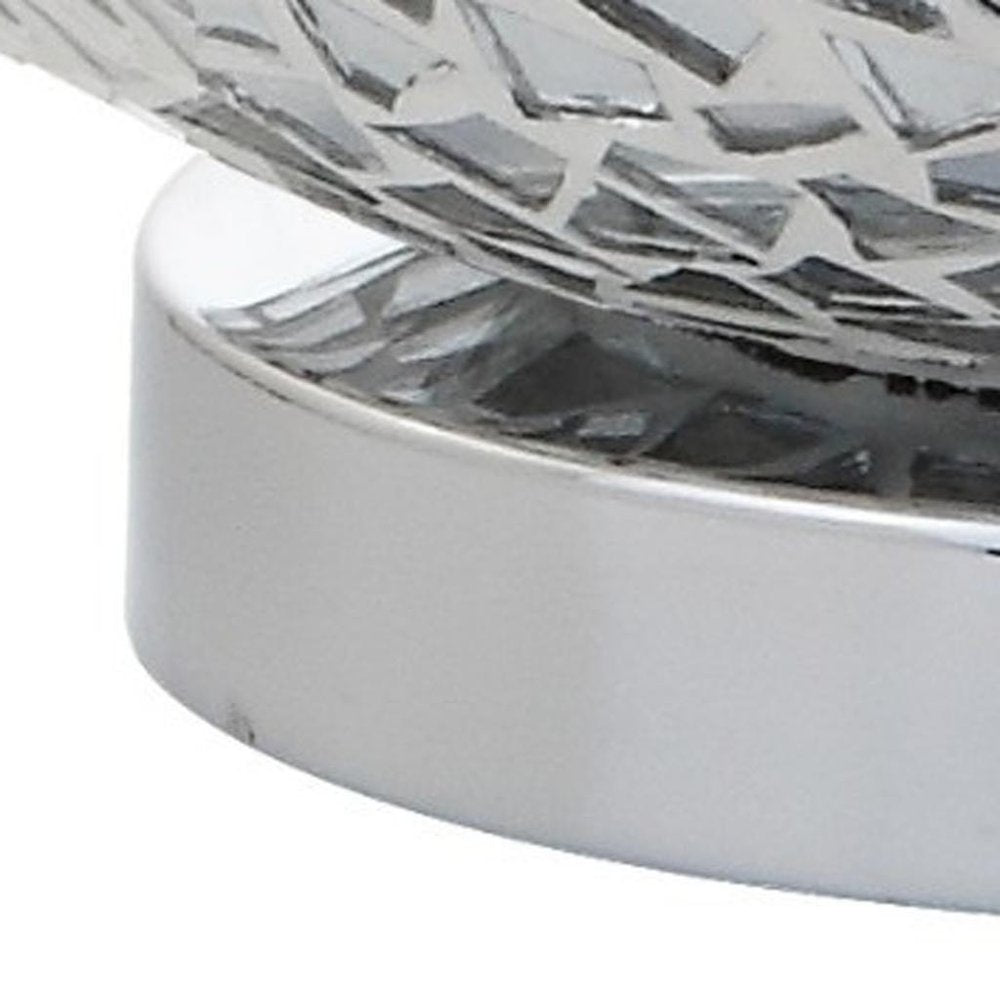 26" Silver Novelty Table Lamp With Drum Shade — view 4