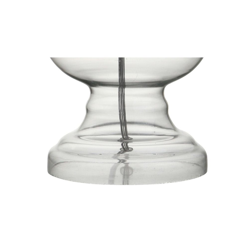 Set of Two 29" Clear Novelty Table Lamps With Drum Shades HomeRoots