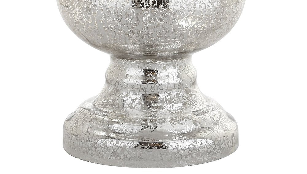 Set of Two 29" Silver Novelty Table Lamps With Drum Shades — view 3