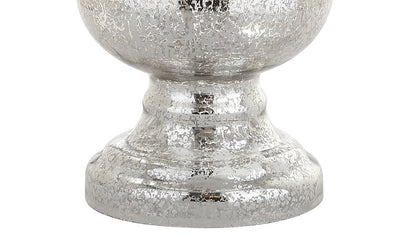 Set of Two 29" Silver Novelty Table Lamps With Drum Shades