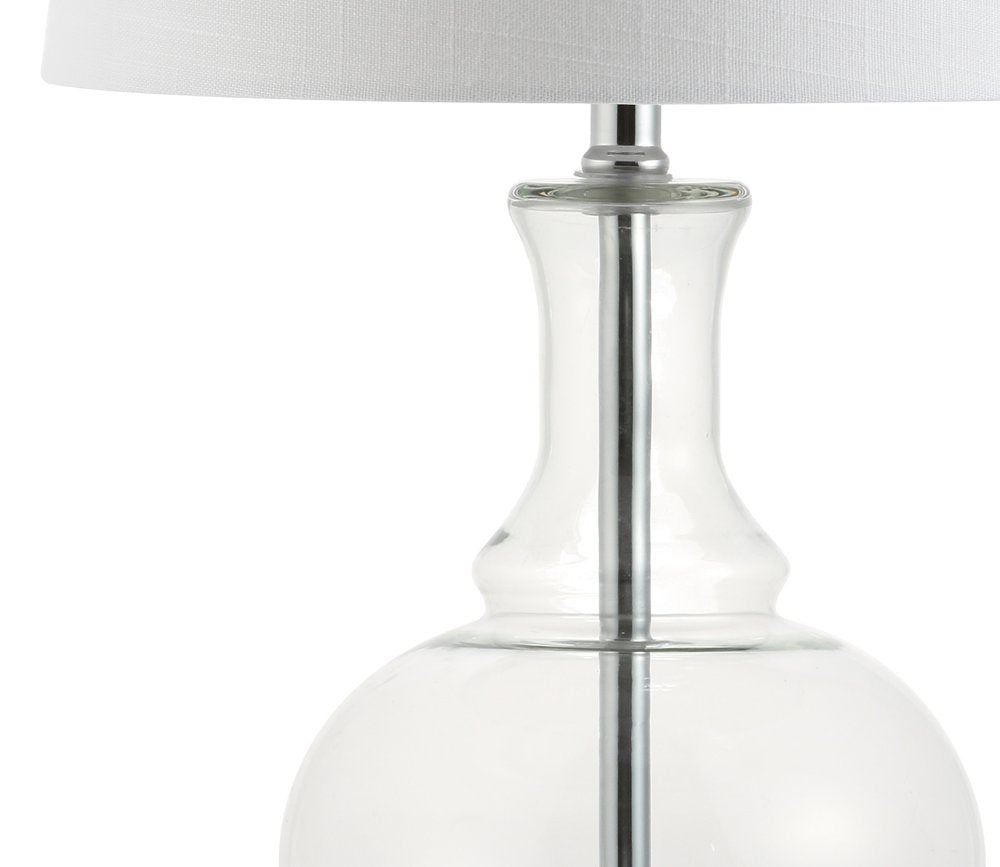 Set of Two 25" Silver Novelty Table Lamps With Drum Shades — view 1