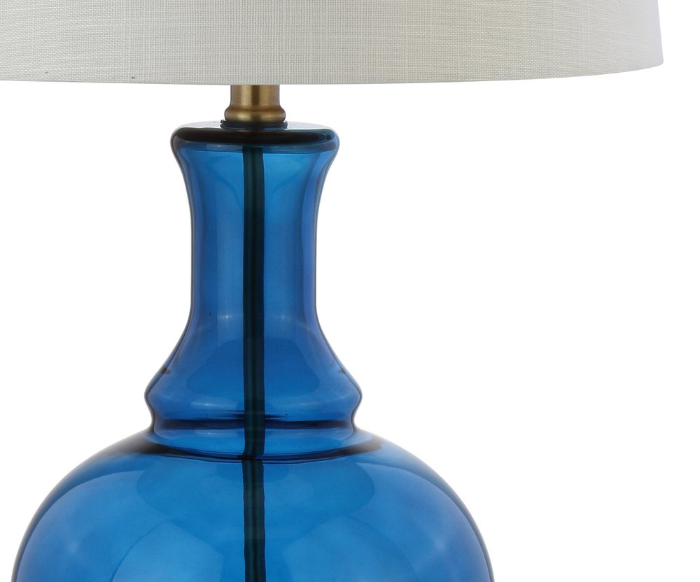 Set of Two 25" Gold Novelty Table Lamps With Drum Shades — view 3