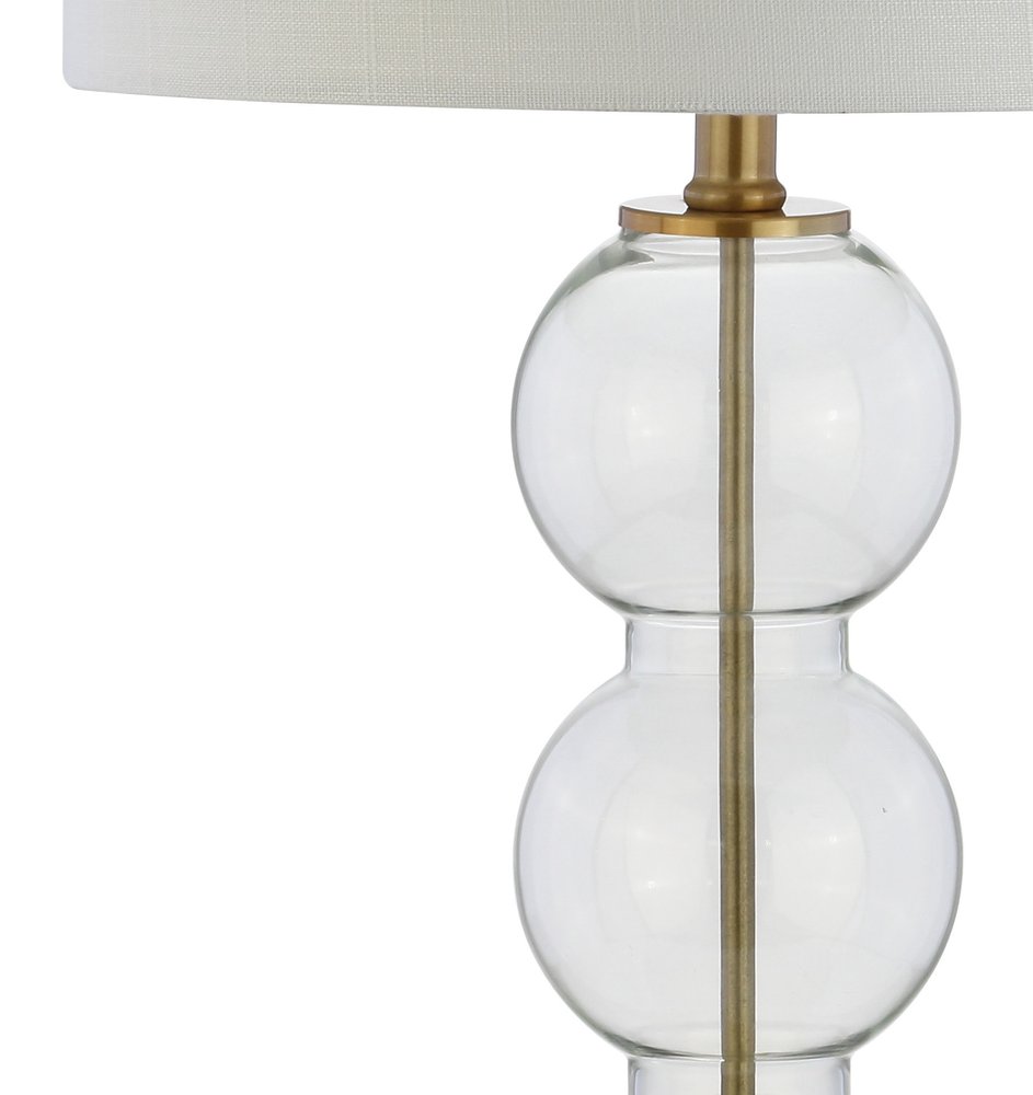 Set of Two 27" Gold Novelty Table Lamps With Drum Shades — view 2