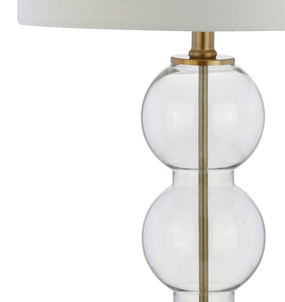 Set of Two 27" Gold Novelty Table Lamps With Drum Shades
