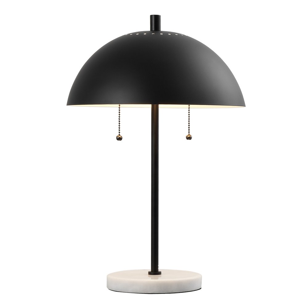 21" White Round Table Lamp With Globe Shade HomeRoots