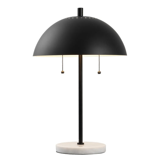 21" White Round Table Lamp With Globe Shade HomeRoots