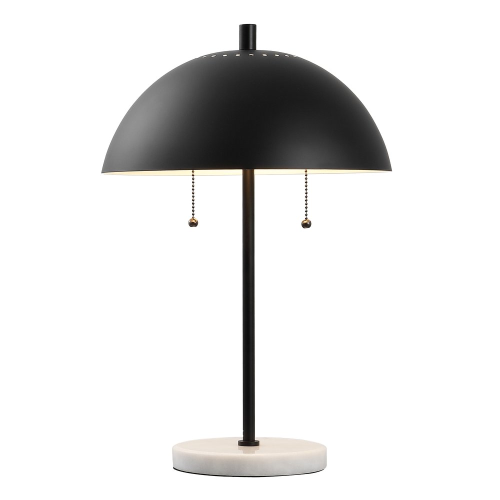 21" White Round Table Lamp With Globe Shade HomeRoots