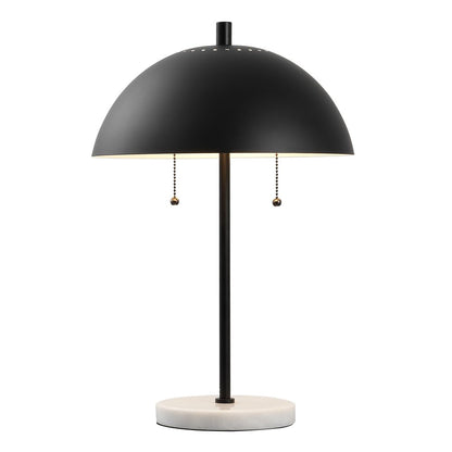 21" White Round Table Lamp With Globe Shade HomeRoots
