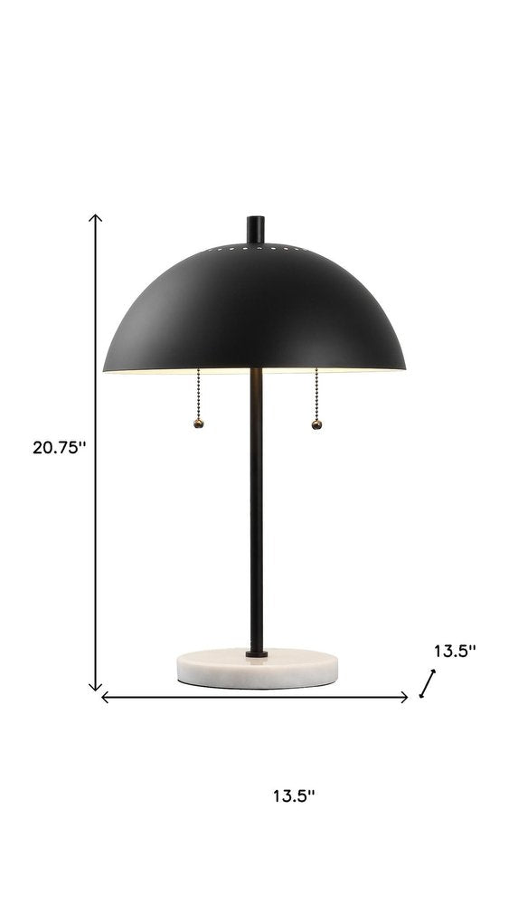 21" White Round Table Lamp With Globe Shade HomeRoots