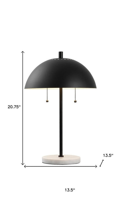 21" White Round Table Lamp With Globe Shade HomeRoots