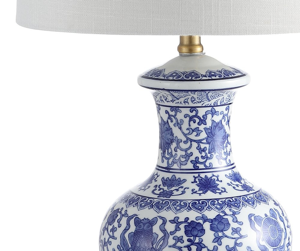 Set of Two 25" Gold Novelty Table Lamps With Globe Shades — view 1