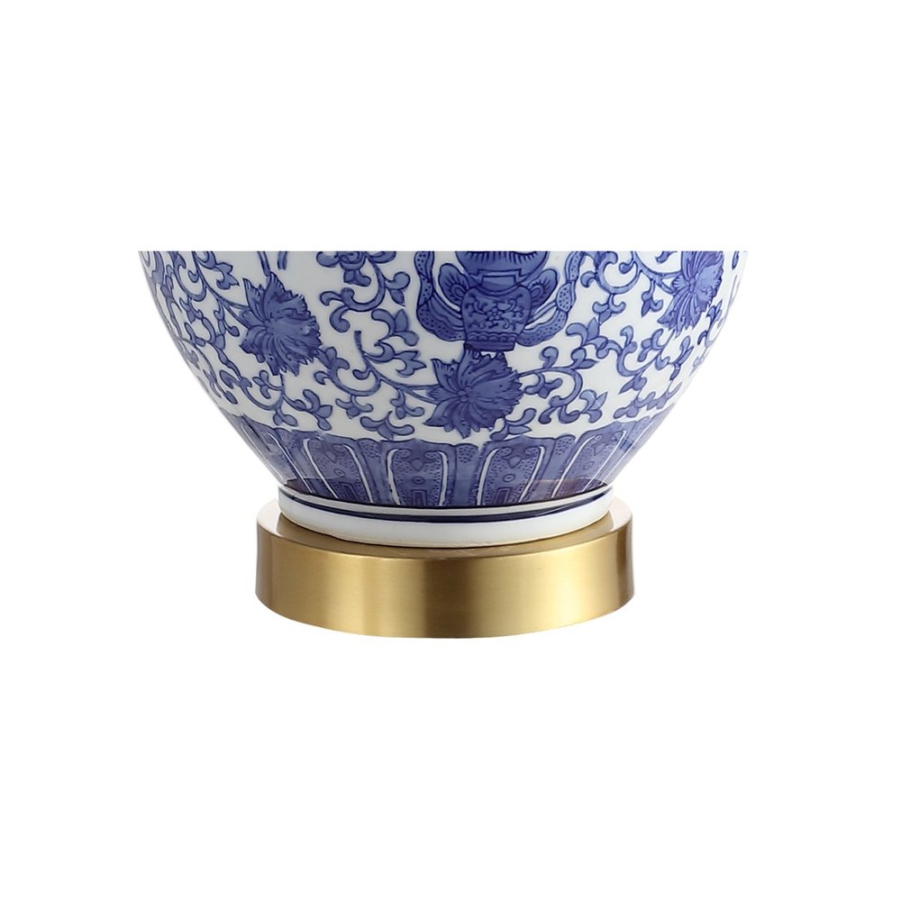 Set of Two 25" Gold Novelty Table Lamps With Globe Shades — view 2
