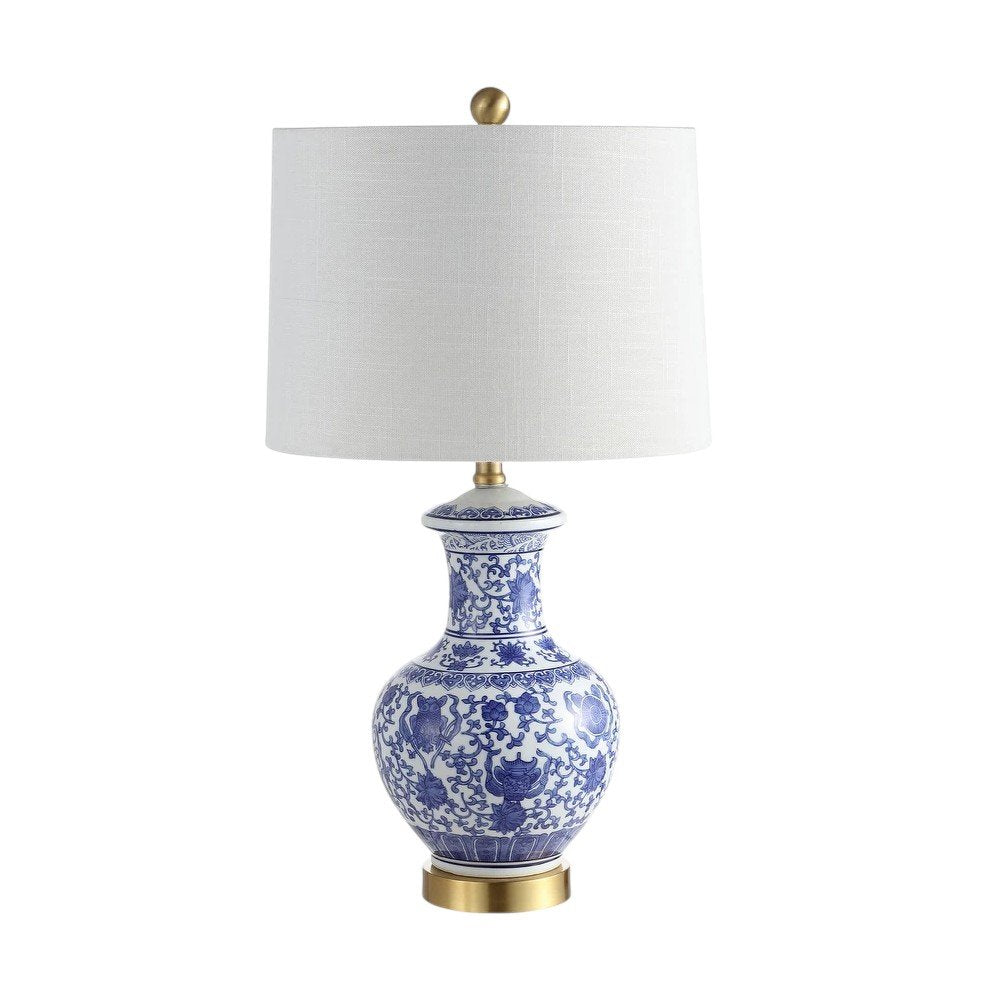 Set of Two 25" Gold Novelty Table Lamps With Globe Shades — view 5