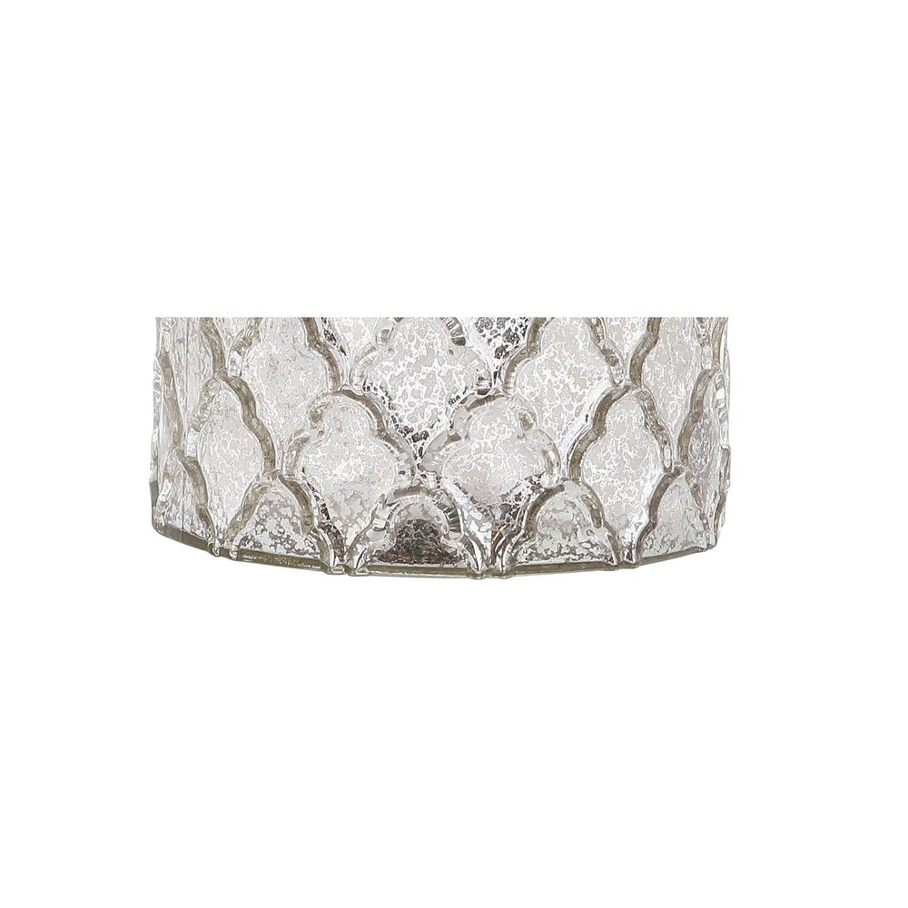 Set of Two 25" Silver Table Lamps With Drum Shades — view 2
