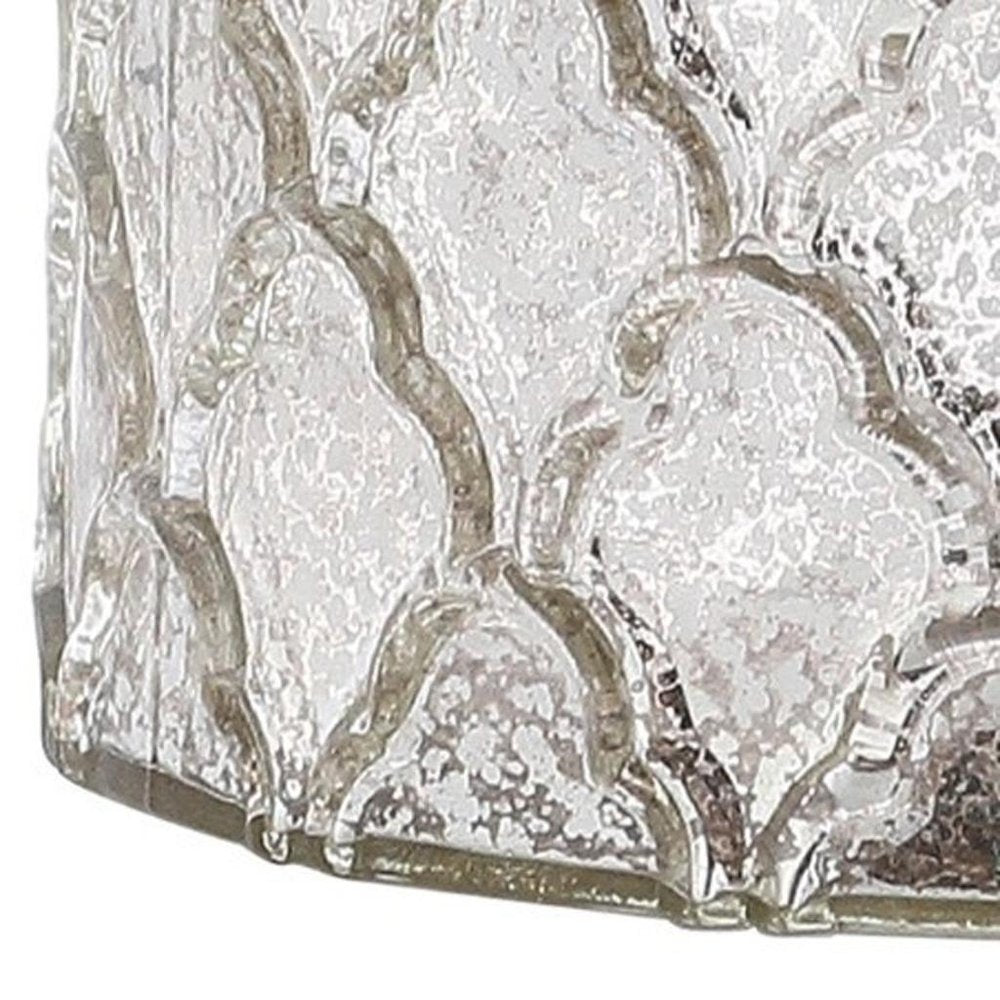 Set of Two 25" Silver Table Lamps With Drum Shades — view 3