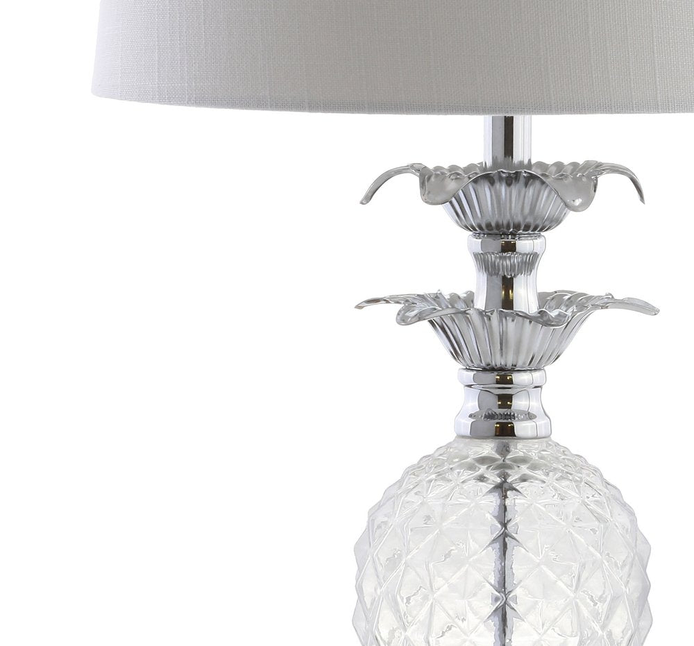 24" Silver Novelty Table Lamp With Drum Shade — view 2