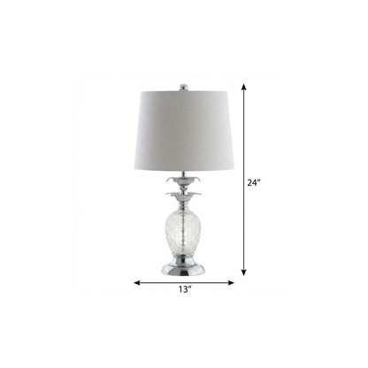 24" Silver Novelty Table Lamp With Drum Shade