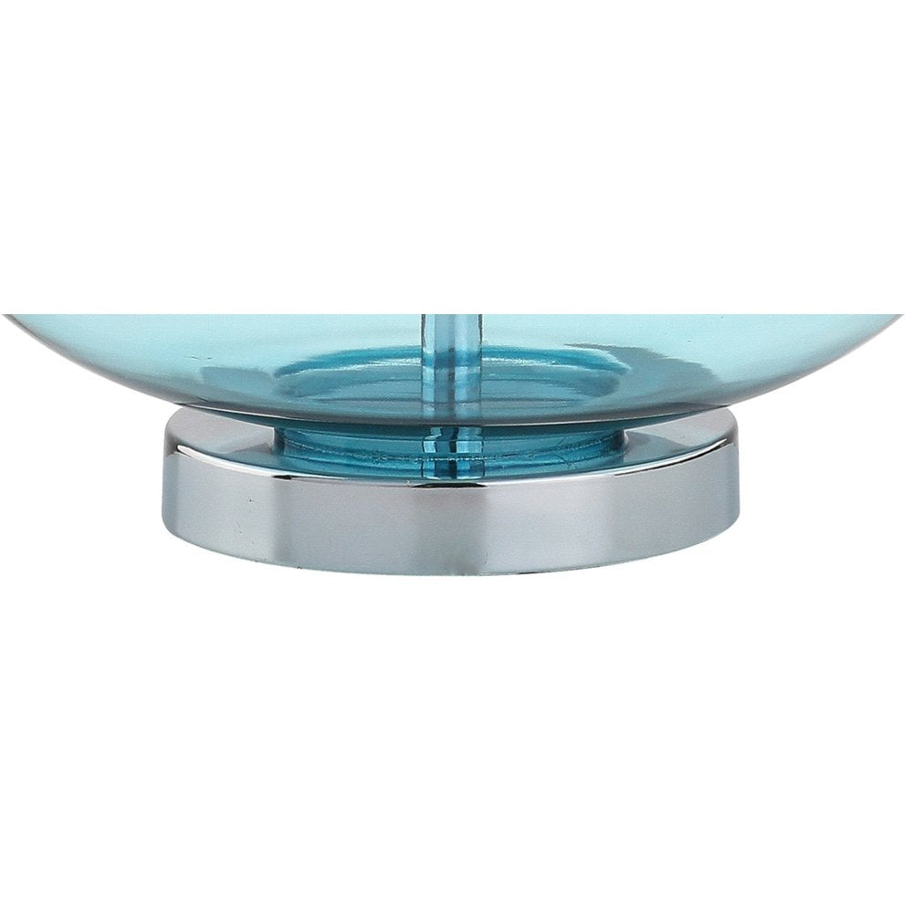Set of Two 26" Silver Novelty Table Lamps With Drum Shades — view 3