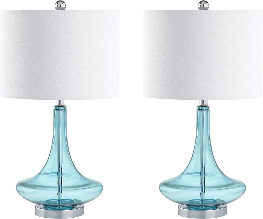 Set of Two 26" Silver Novelty Table Lamps With Drum Shades — view 7