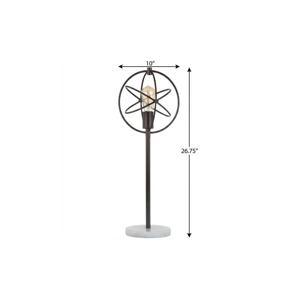 27" White Novelty Table Lamp With Globe Shade — view 5